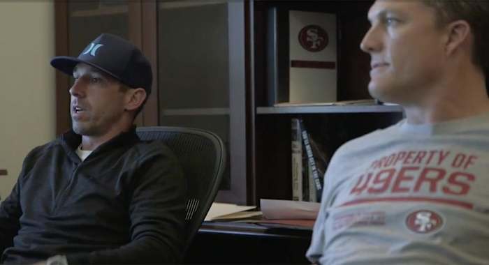 Shanahan and Lynch did more cramming on prospects hours before the draft.